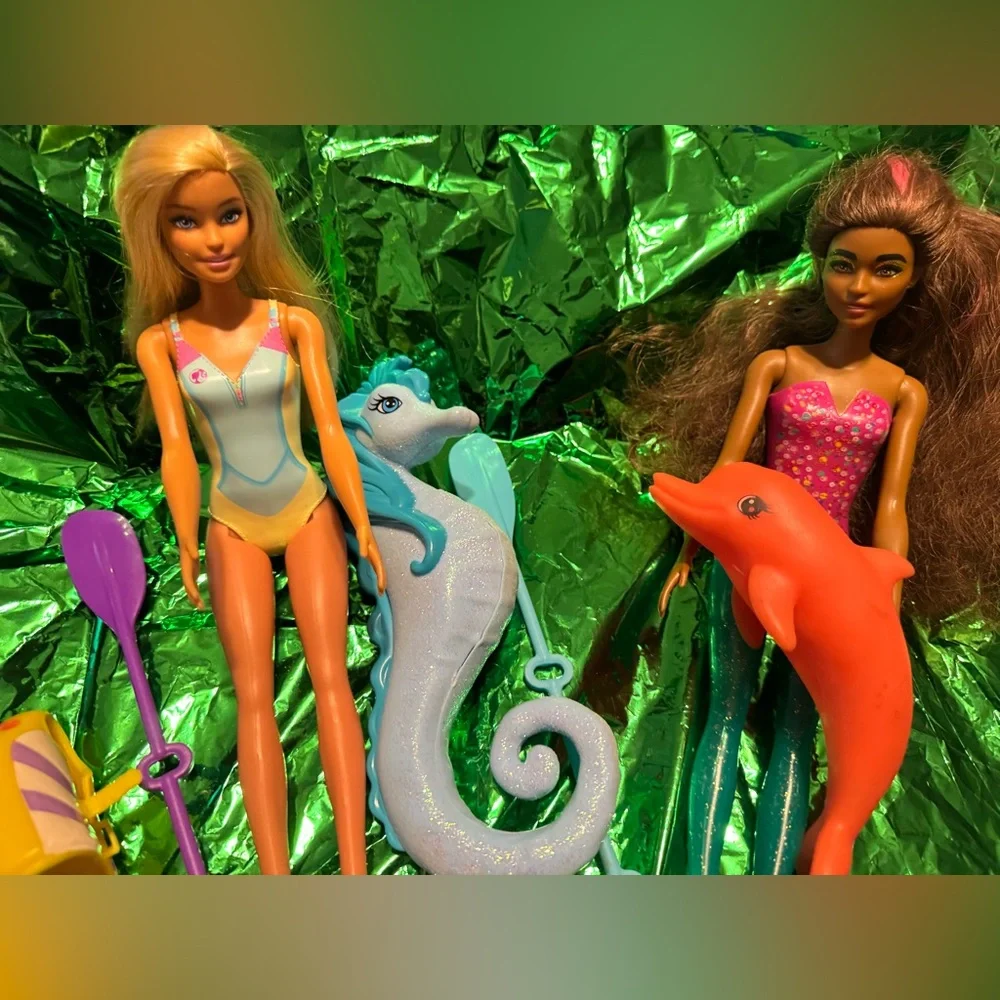 Barbie aquatic & sea life collection Dolphin, seahorse, octopus